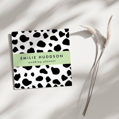 Cow Print, Cow Pattern, Cow Spots, Black And White Square
