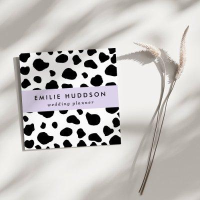 Cow Print, Cow Pattern, Cow Spots, Black And White Square