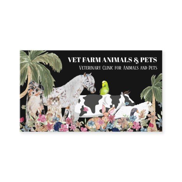 Cow Sheep Dog Cat Bird Rabbit Duck Palm Black