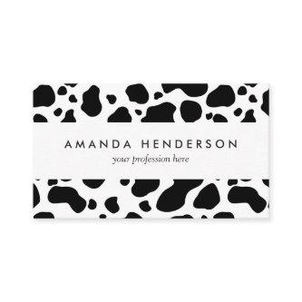 Cow Spots Pattern Black and White Animal Print