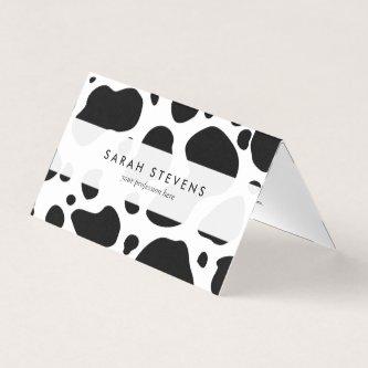 Cow Spots Pattern Black and White Animal Print