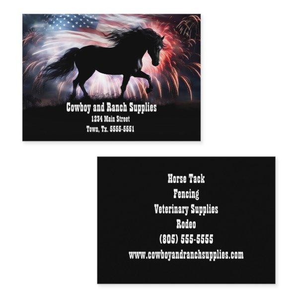 Cowboy Ranch Horse Tack Fencing Patriotic