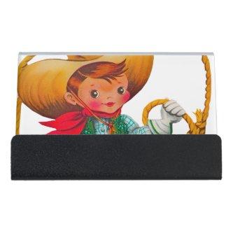 Cowboy Retro Boy Child Cute Western Desk  Holder