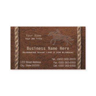 Cowboy / Western Faux Tooled Leather & Rope