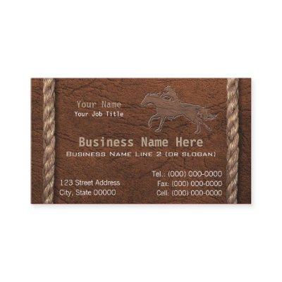 Cowboy / Western Faux Tooled Leather & Rope
