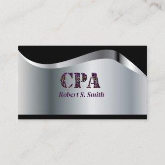 CPA Certified Public account Black& Silver