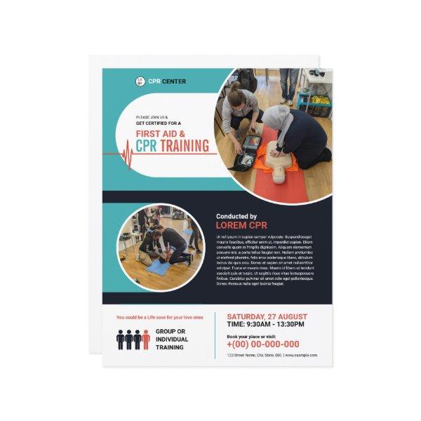 CPR Training Flyer | First Aid Flyer