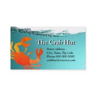 Crab Hut bus. card