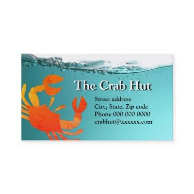 Crab Hut bus. card