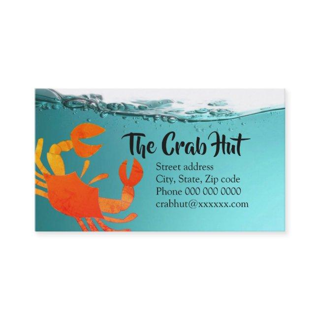 Crab Hut bus. card