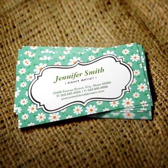 Craft Artist Elegant Green and White Daisy