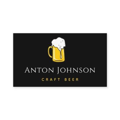 Craft Beer Brewery Colorful Illustration Black