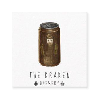 Craft Beer Cider Skull Sketch Square