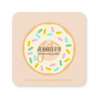 Cream Blush Baked Creative Cookies Doughnut Square