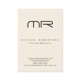 Cream Color Minimalistic Monogram