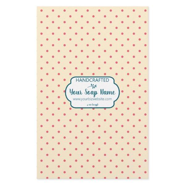 Cream Color & Red Dot Soap Wrap Paper