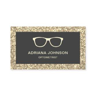 Cream Glitter Eyeglasses Eye Doctor Optometrist