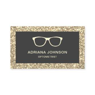 Cream Glitter Eyeglasses Eye Doctor Optometrist