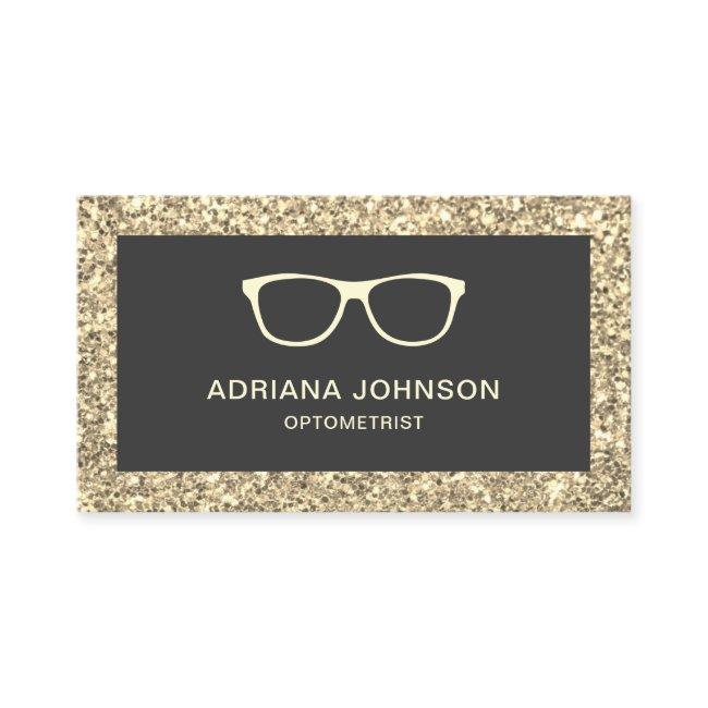 Cream Glitter Eyeglasses Eye Doctor Optometrist