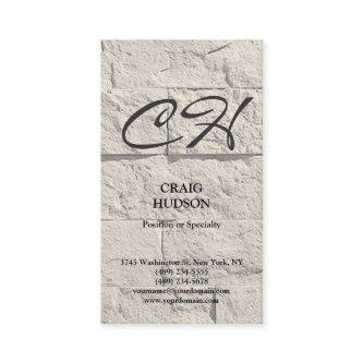 Cream Gray Monogram Wall Brick