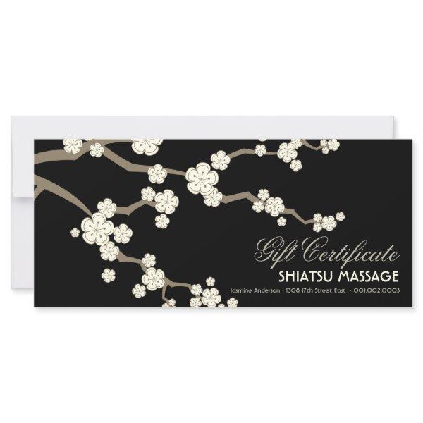 Cream Sakura Cherry Blossoms Gift Certificate