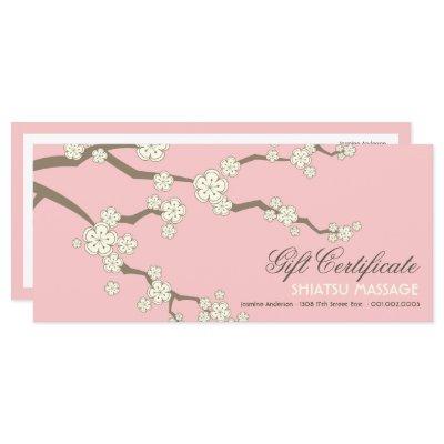 Cream Sakura Cherry Blossoms Zen Gift Certificate