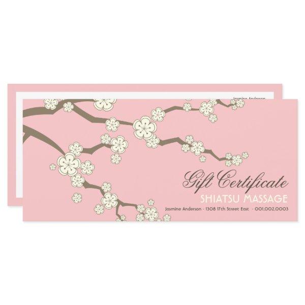 Cream Sakura Cherry Blossoms Zen Gift Certificate