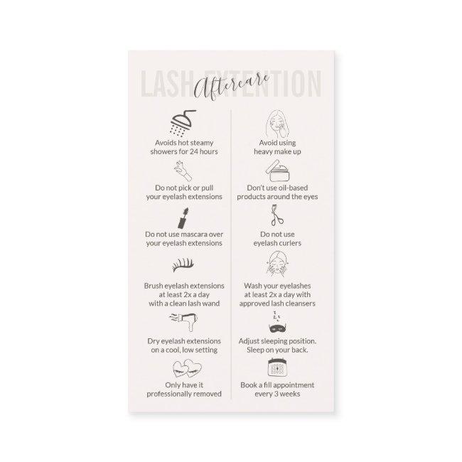 Cream Tan Beige Lash Extension Aftercare