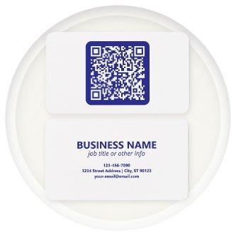Create a Scannable QR code | Editable Dark Blue
