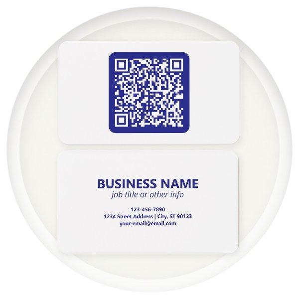 Create a Scannable QR code | Editable Dark Blue