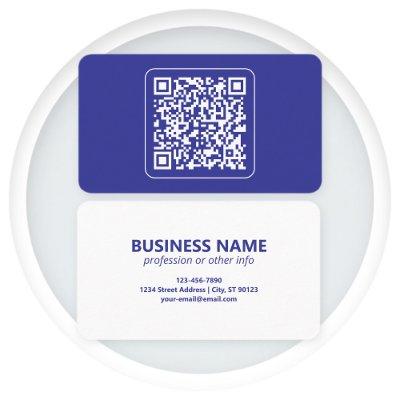 Create a Scannable QR code | Editable Dark Blue