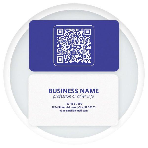 Create a Scannable QR code | Editable Dark Blue