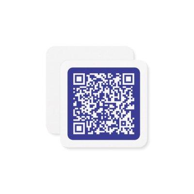 Create a Scannable QR code | Editable Dark Blue Enclosure Card
