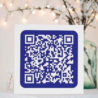 Create a Scannable QR code | Editable Dark Blue Foam Board