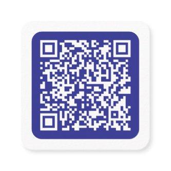 Create a Scannable QR code | Editable Dark Blue Square