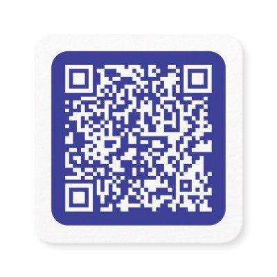 Create a Scannable QR code | Editable Dark Blue Square