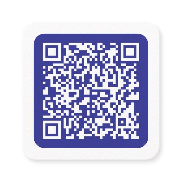 Create a Scannable QR code | Editable Dark Blue Square