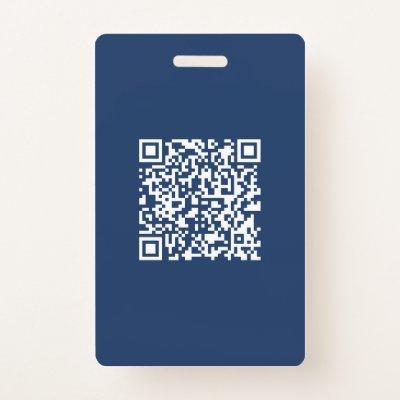 Create a Scannable QR Code | Faded Navy Blue  Badge