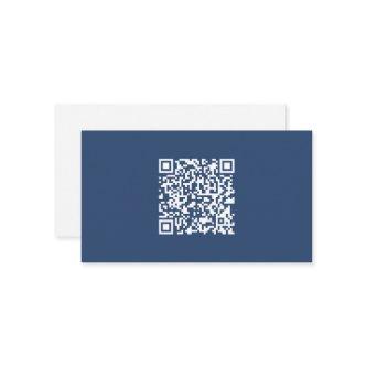 Create a Scannable QR Code | Faded Navy Blue  Enclosure Card