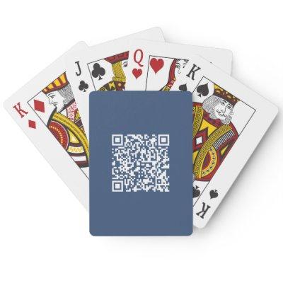 Create a Scannable QR Code | Faded Navy Blue  Poker Cards