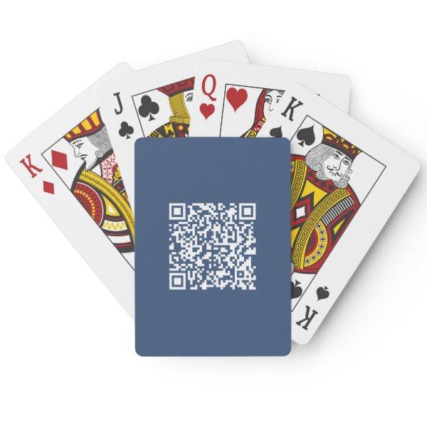Create a Scannable QR Code | Faded Navy Blue  Poker Cards