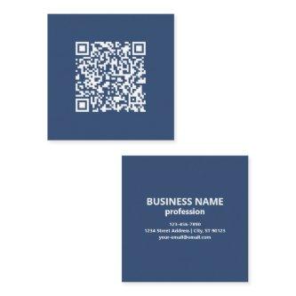 Create a Scannable QR Code | Faded Navy Blue  Square