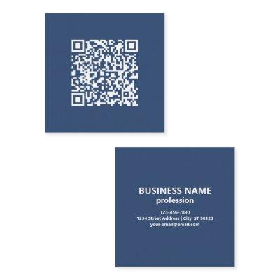 Create a Scannable QR Code | Faded Navy Blue  Square