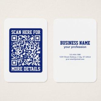 Create a Scannable QR code | Navy Blue (editable)