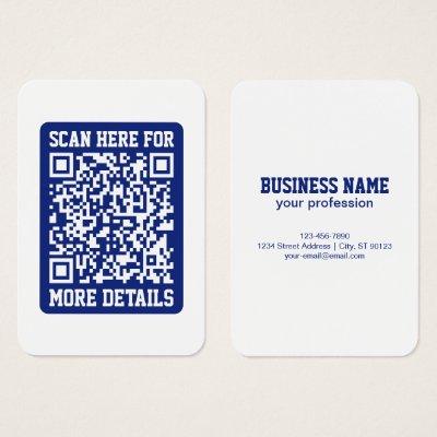 Create a Scannable QR code | Navy Blue (editable)