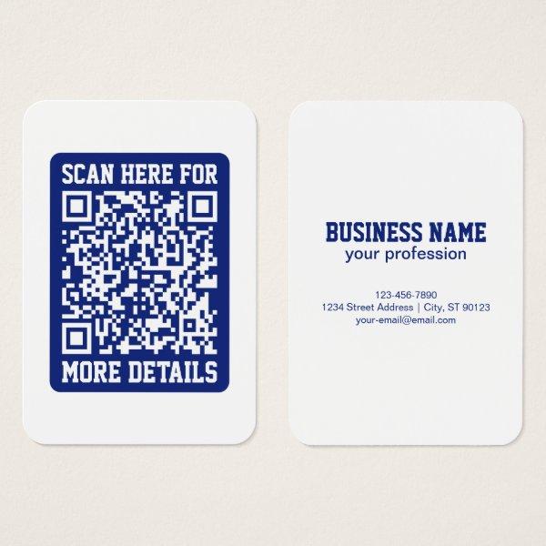 Create a Scannable QR code | Navy Blue (editable)