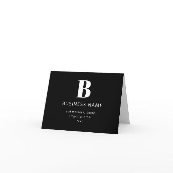 Create Business Name, Monogram & Additional Text Note Card