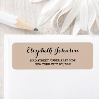 Create Custom Elegant Coffee Color Return Address Label