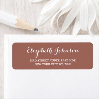 Create Custom Elegant Copper Rust Return Address Label