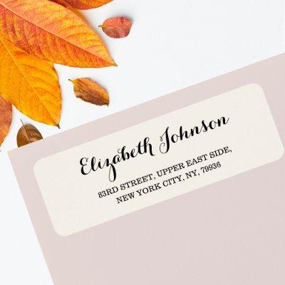 Create Custom Modern Elegant Ivory Return Address Label